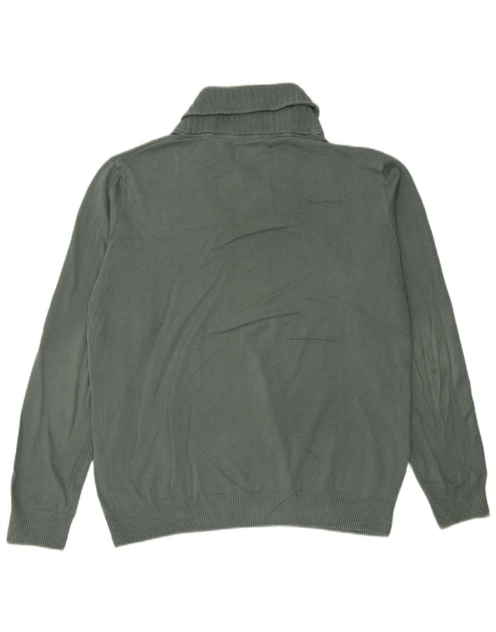 Zara Hombre Jersey Con Cuello Chal Jersey Grande Algodón Verde