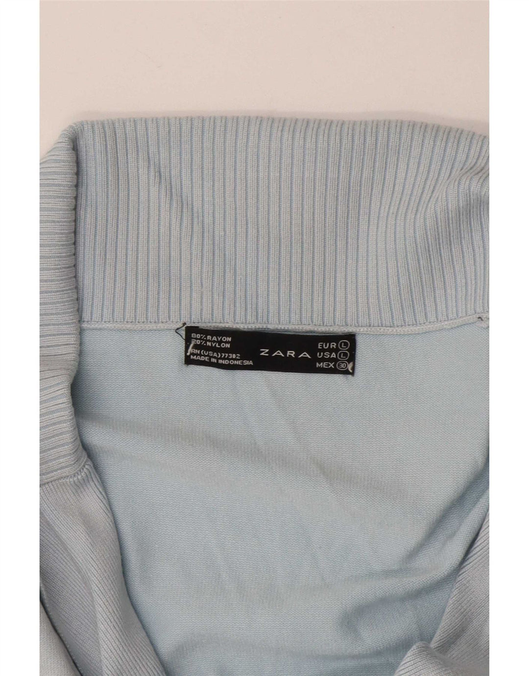 Zara - Cárdigan para mujer, talla 40, talla grande, rayón azul