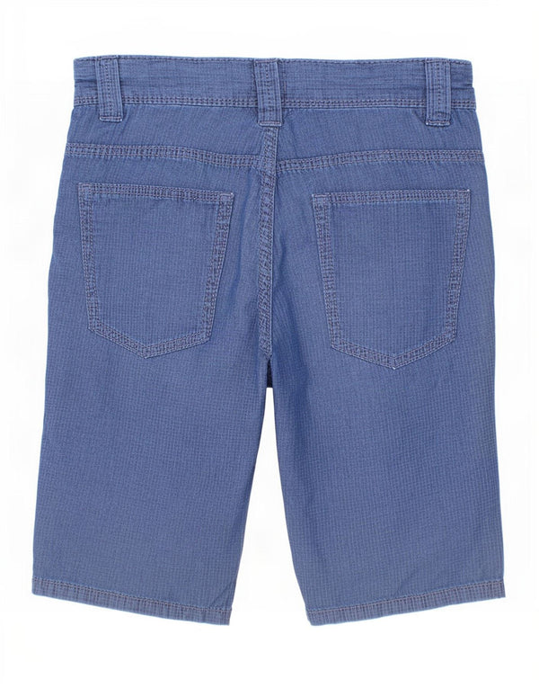 Benetton Pantalones Cortos Casuales para Niños 10-11 Años XL W29 Cuadros Azules