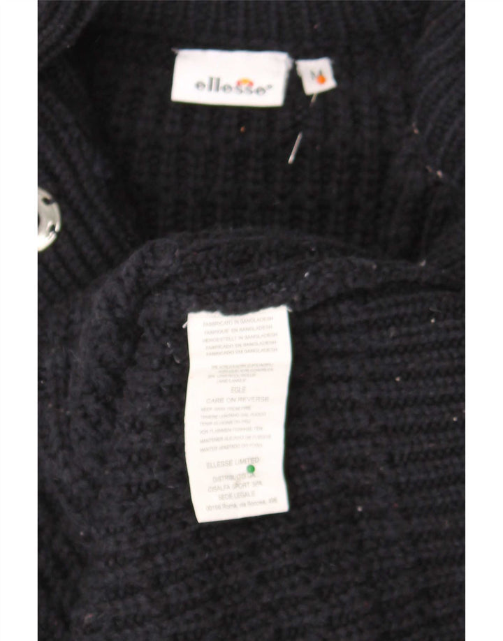 Ellesse Cárdigan para mujer, talla 40, acrílico azul marino mediano