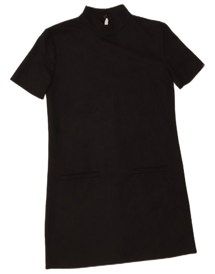 Zara Mujer Vestido Recto UK 6 XS Negro