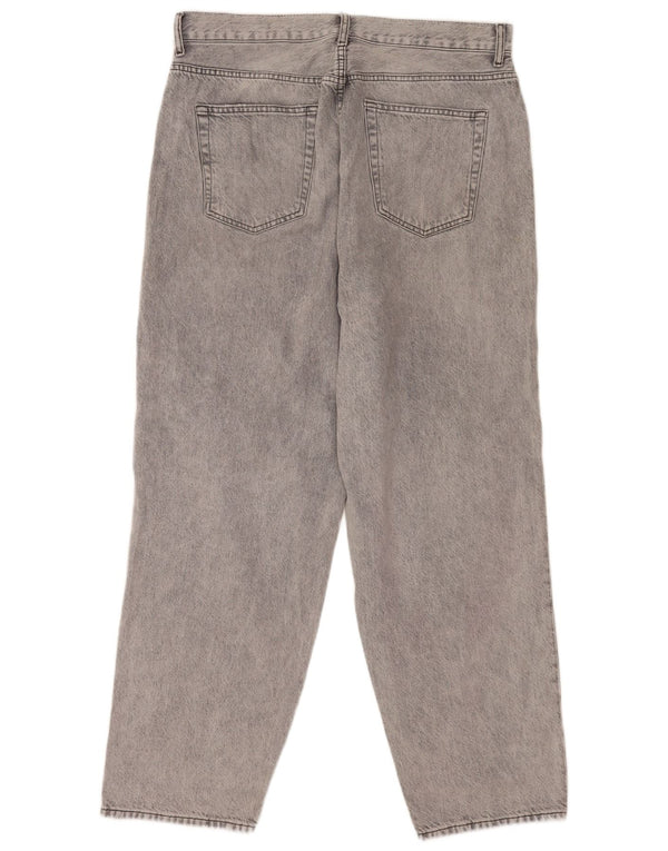 Zara Jeans rectos para hombre EU 44 Large W34 L30 Algodón gris