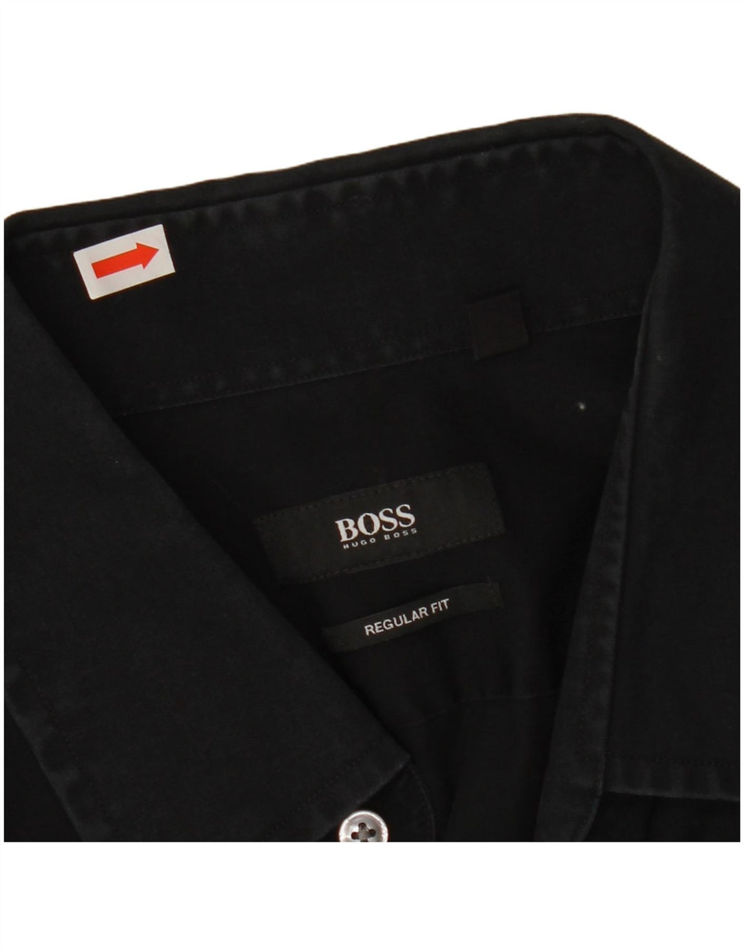 HUGO BOSS Camisa de corte regular para hombre Talla 16 1/2 42 Grande Negro
