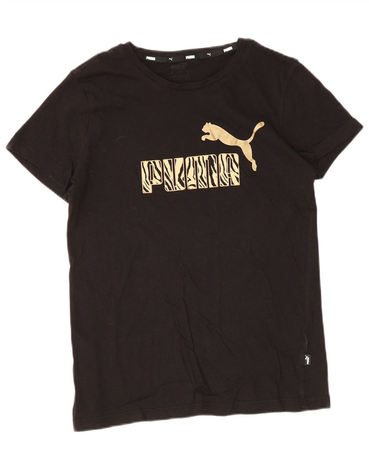 Puma Camiseta gráfica para mujer Top UK 10 Small Black