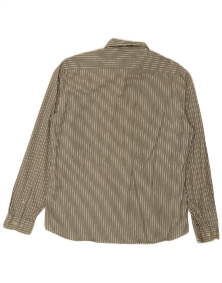 Camisa Marks & Spencer para hombre de algodón a rayas caqui grande