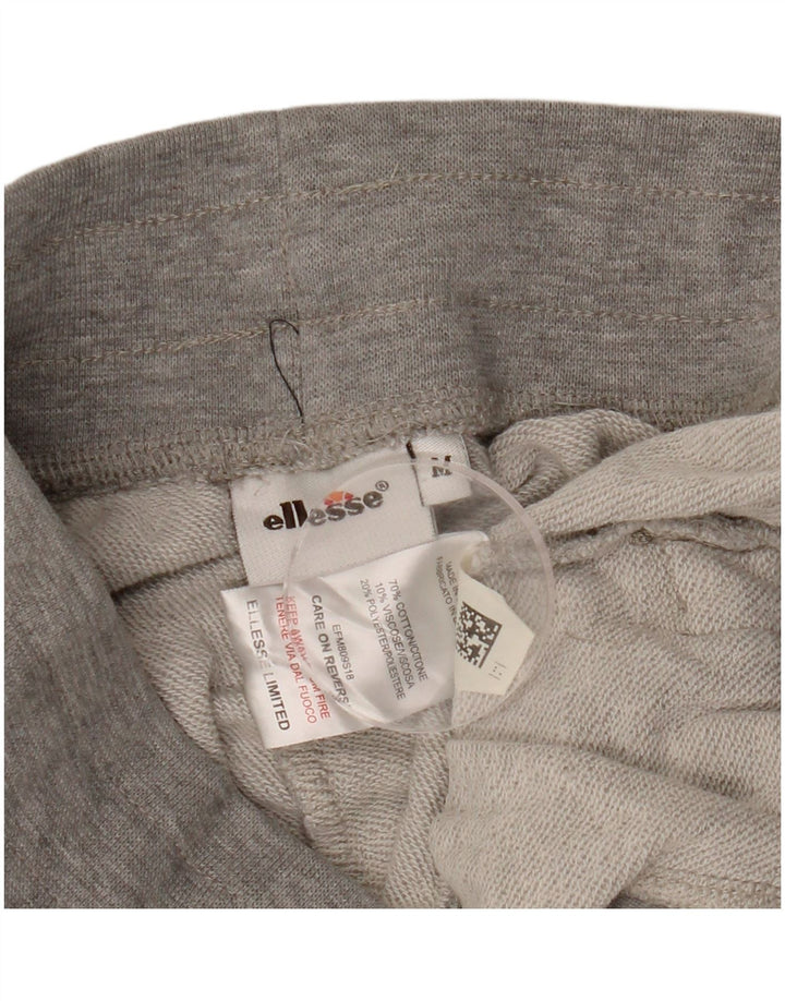 ELLESSE Hombre Pantalones De Chándal Gráfico Joggers Gris Medio Moteado