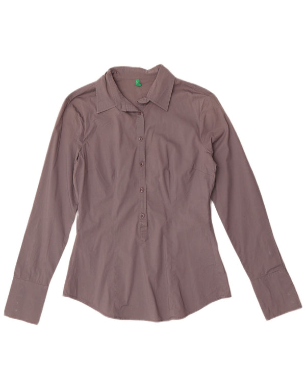 Benetton Jersey De Mujer ES 40 Pequeño Algodón Gris
