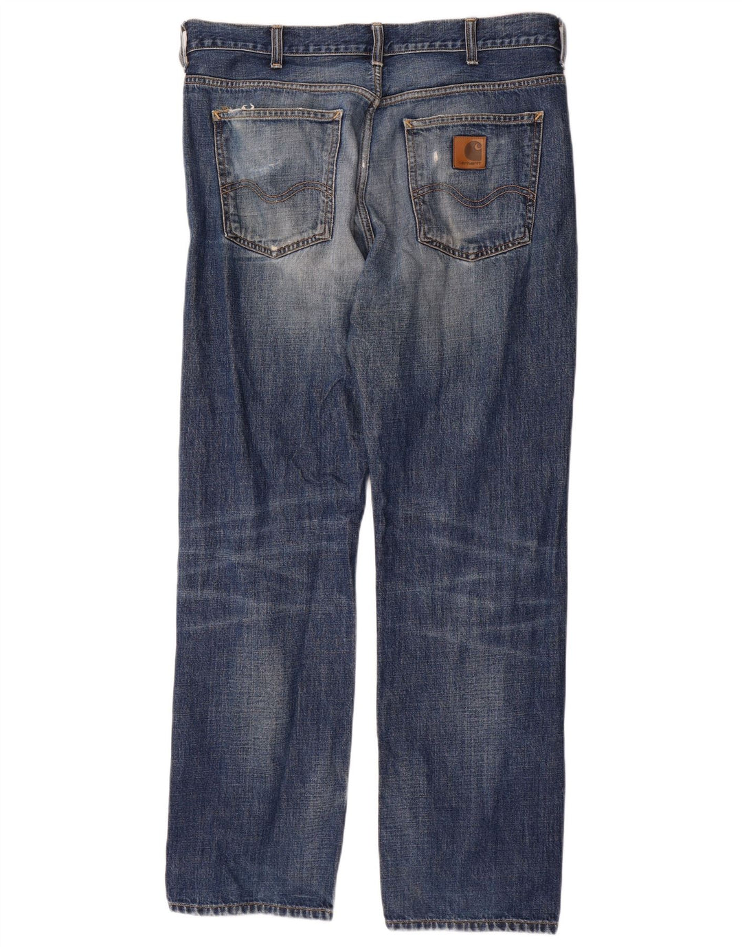 CARHARTT Vaqueros rectos Wip para hombre W34 L32 Algodón azul