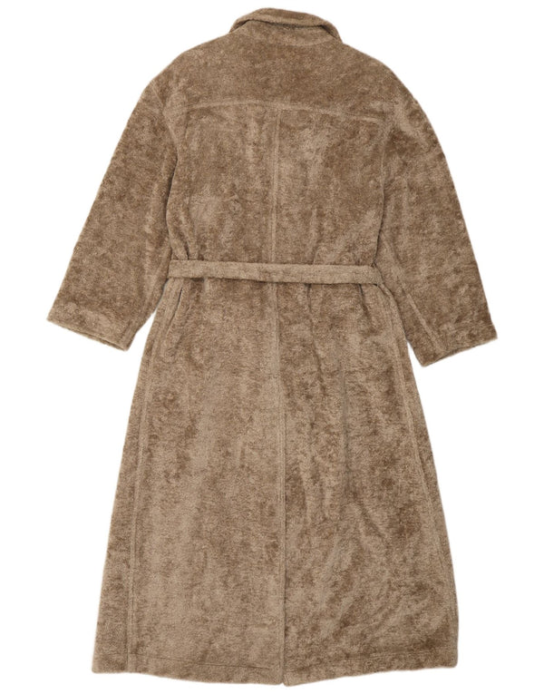 Luciano Soprani Abrigo de piel sintética para mujer UK 12 Medium Beige