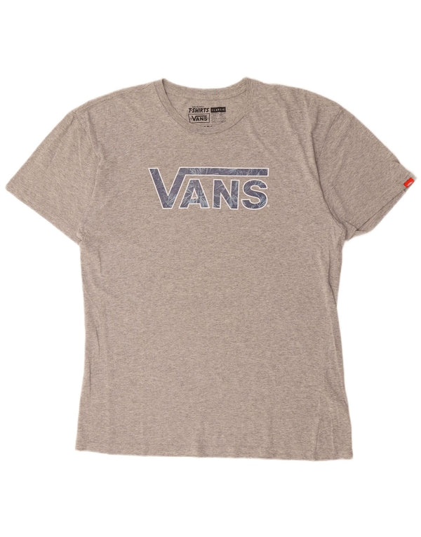 VANS Camiseta gráfica de ajuste clásico para hombre Top grande de algodón gris