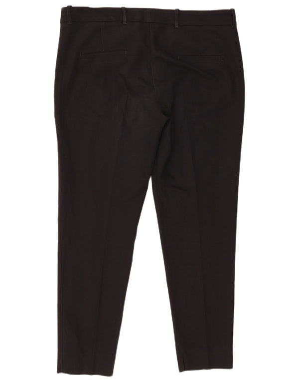 Zara Mujer Pantalón Chino Slim XL W32 L28 Negro Poliéster