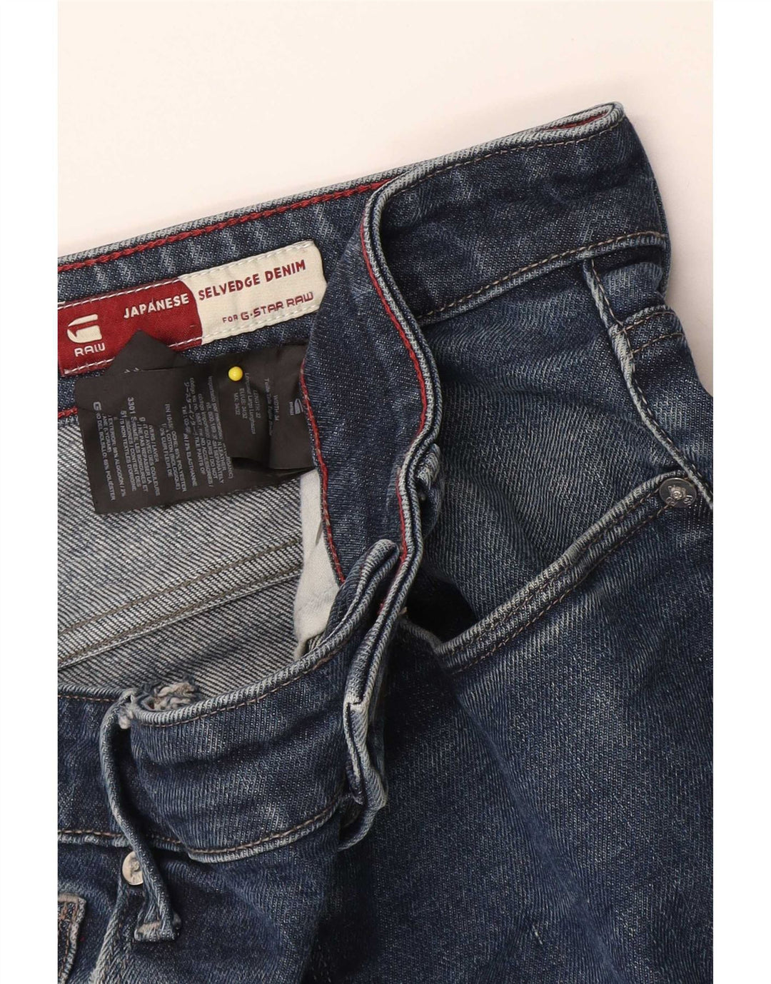 G-Star Hombre 3301 Slim Jeans W34 L32 Algodón Azul