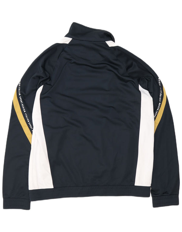 Lotto Mens Graphic Chándal Top Chaqueta 2XL Azul Marino Colorblock Poliéster