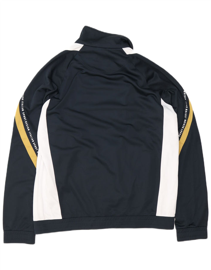 Lotto Mens Graphic Chándal Top Chaqueta 2XL Azul Marino Colorblock Poliéster