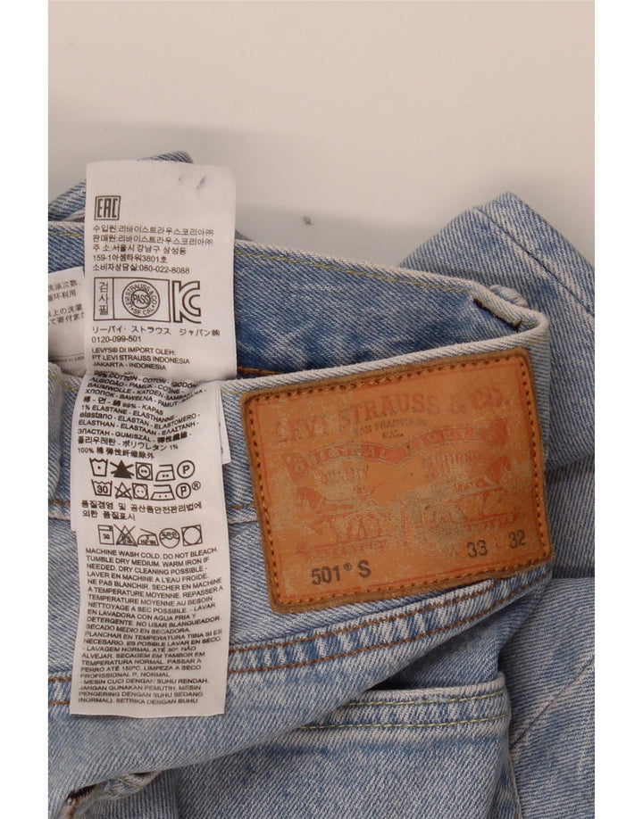 Levi's Hombre 501 Vaqueros Rectos W33 L32 Algodón Azul