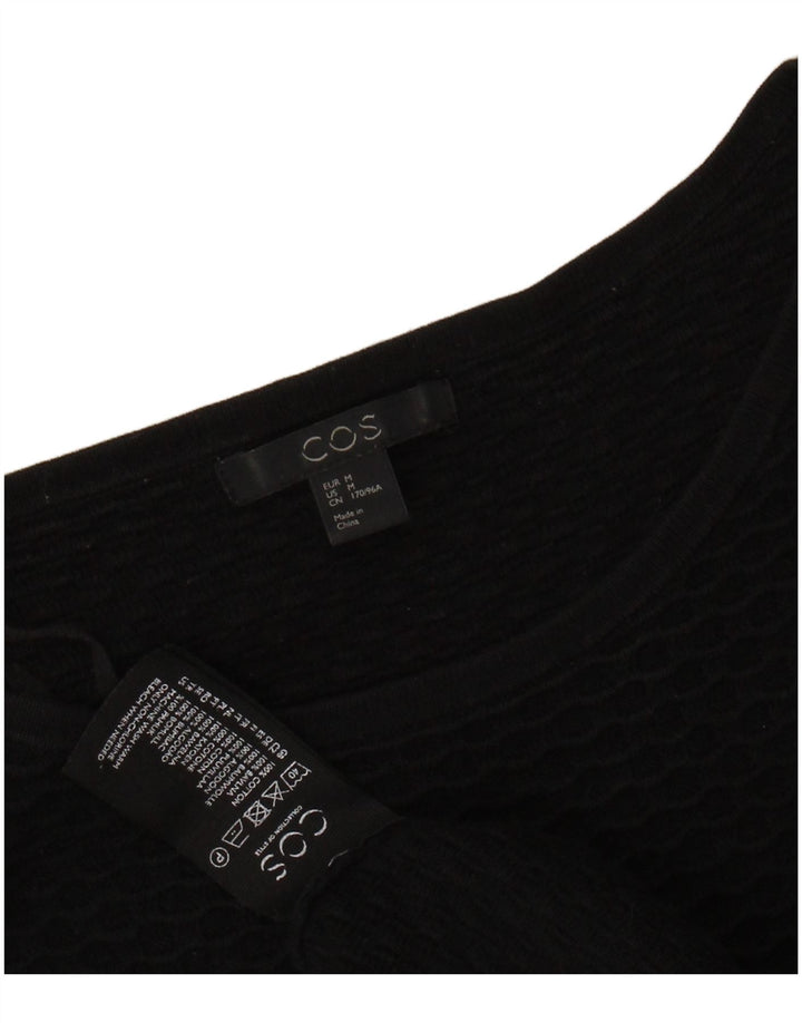 COS Top para mujer manga 3/4 UK 14 Algodón negro mediano