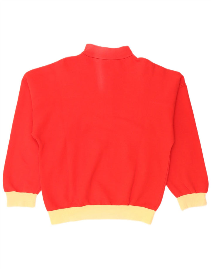 Vintage Hombres Chándal Completo EU 48 Medio Rojo Colorblock Algodón