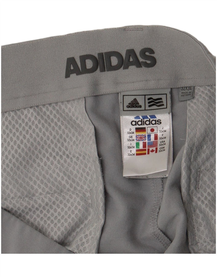 Pantalón Chino Slim Adidas Mujer W32 L34 Poliéster Gris