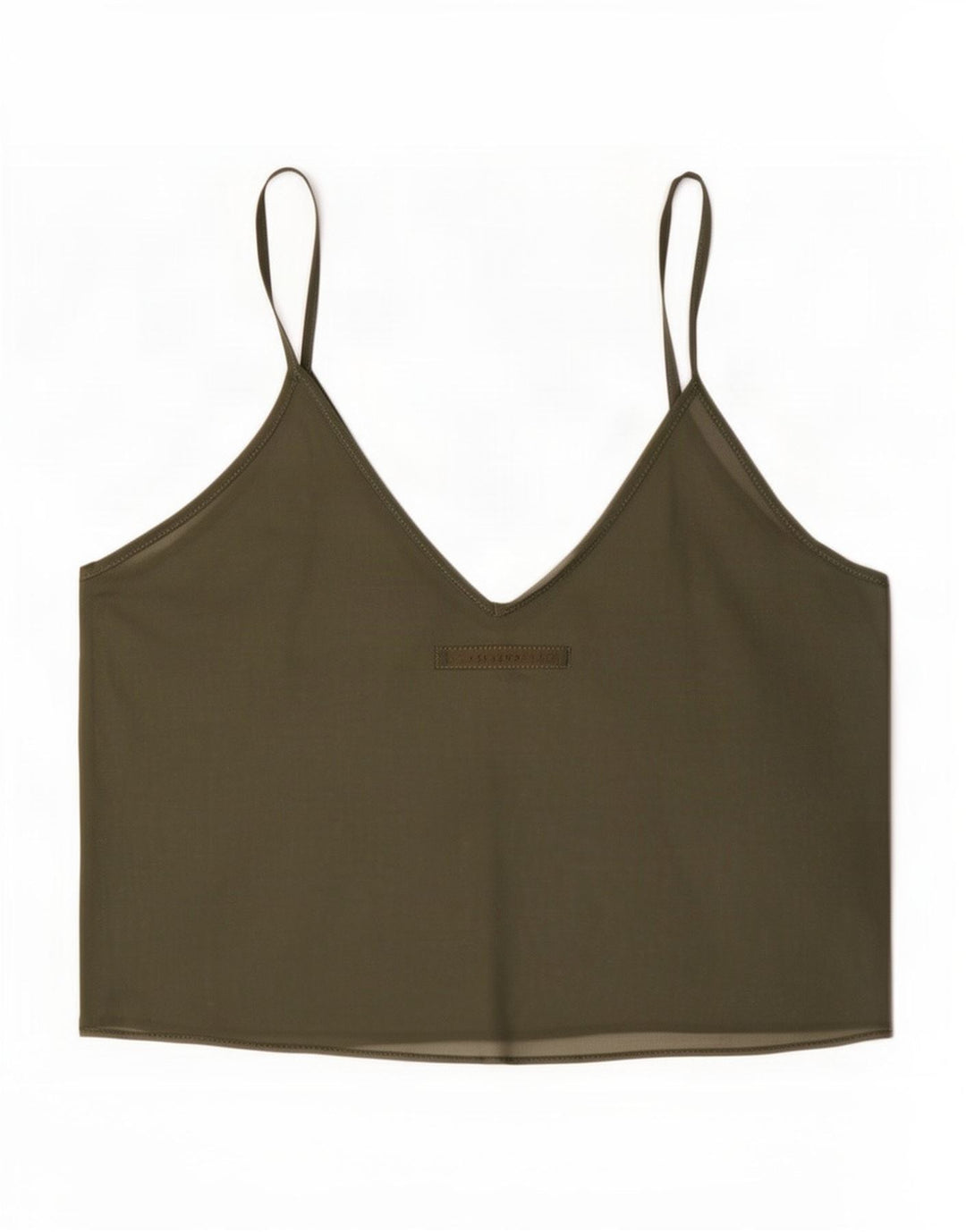 Zara Top corto transparente para mujer UK 12 Medium Khaki