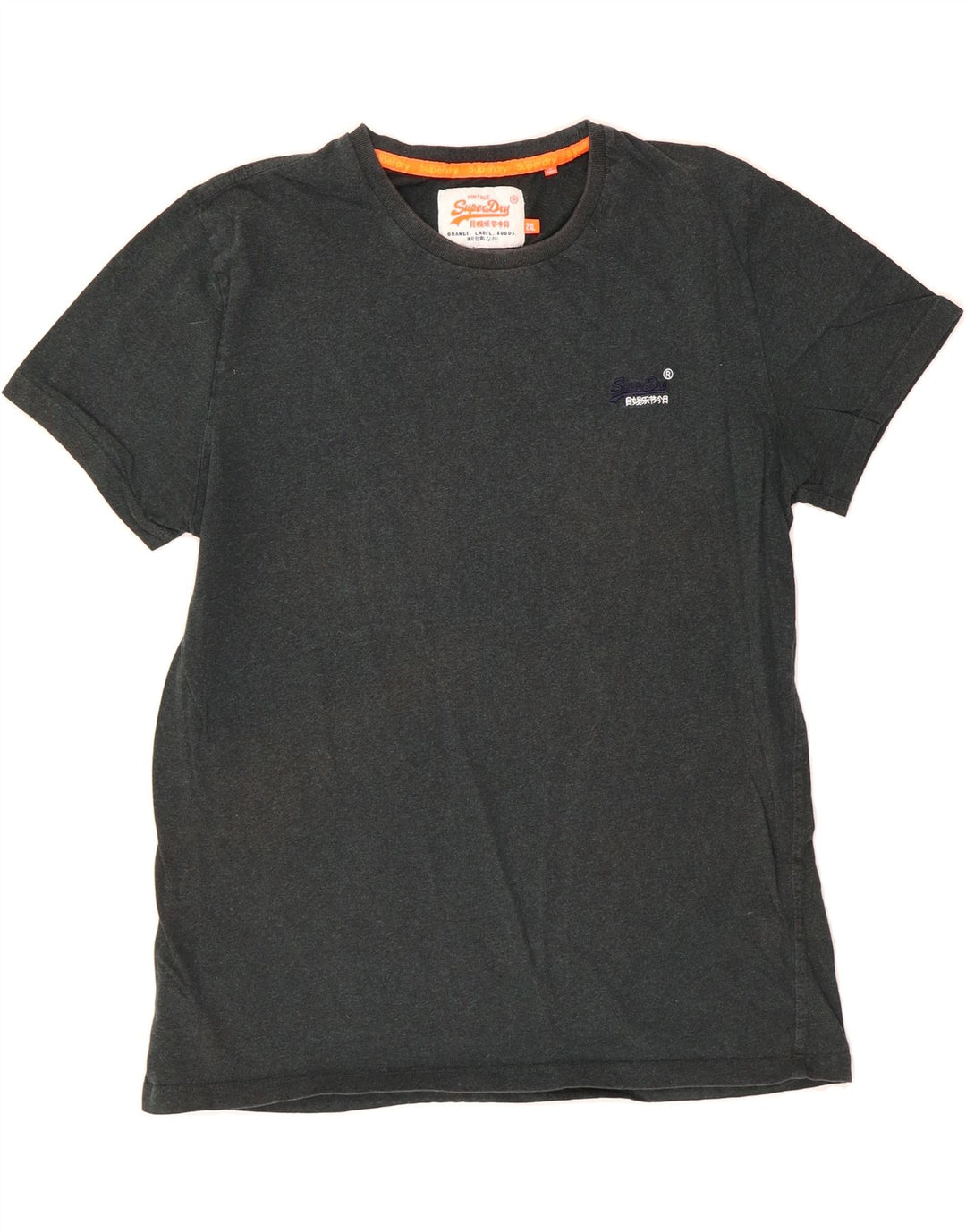 SUPERDRY Mens T-Shirt Top 2XL Grey Cotton Vintage Superdry and Second-Hand Superdry from Messina Hembry 