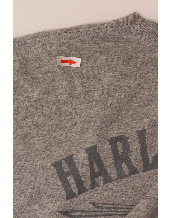 Harley Davidson Camiseta gráfica para hombre Top XL Algodón gris