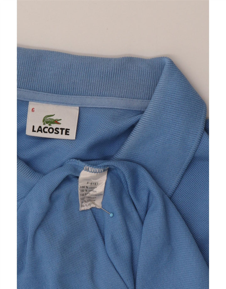 LACOSTE Polo para hombre Talla 6 XL Algodón azul