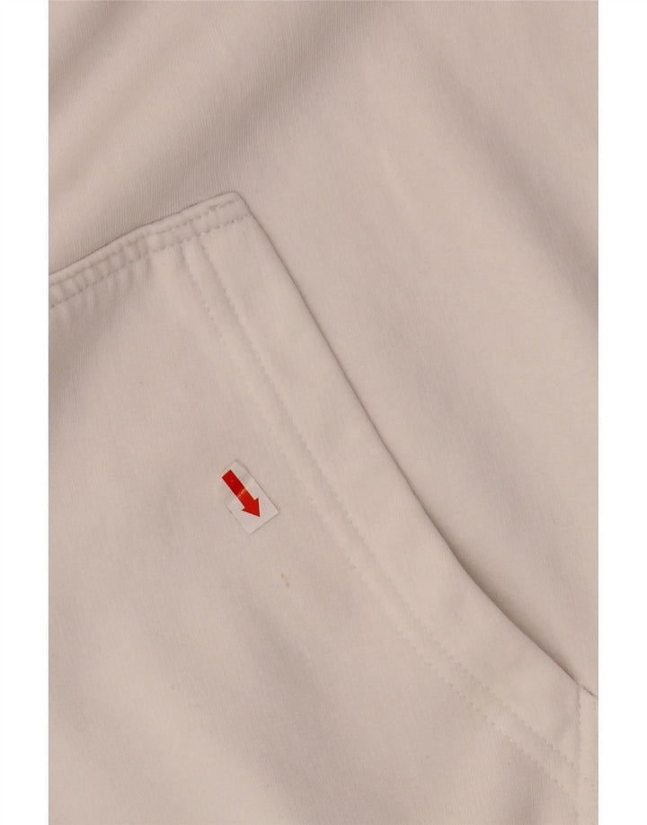 KARL KANI Jersey con capucha y estampado holgado para hombre, talla pequeña, algodón blanco