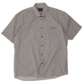 Pierre Cardin Camisa de manga corta para hombre de ajuste regular XL Gris Chevron Poliéster