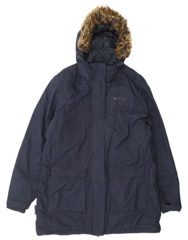 MOUNTAIN WAREHOUSE Abrigo cortavientos con capucha para mujer UK 46 Grande Azul marino