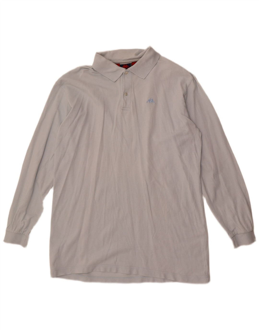 Kappa Polo De Manga Larga De Algodón Azul Medio Hombre