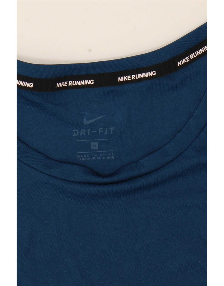 Nike Camiseta Dri Fit para Hombre Top 3XL Azul Marino