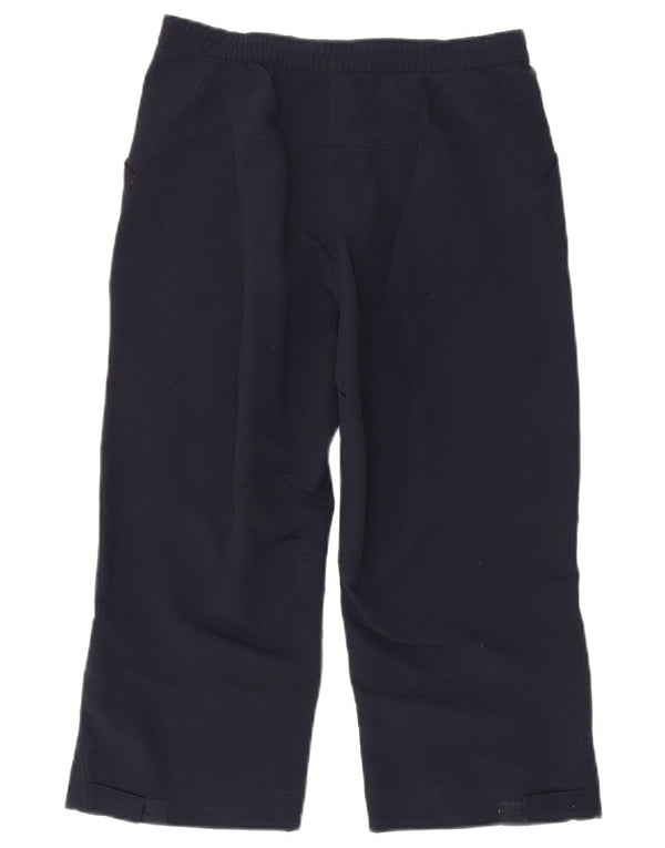 Adidas Pantalones Capri de Pierna Ancha para Mujer UK 8 Small W28 L20 Azul Marino