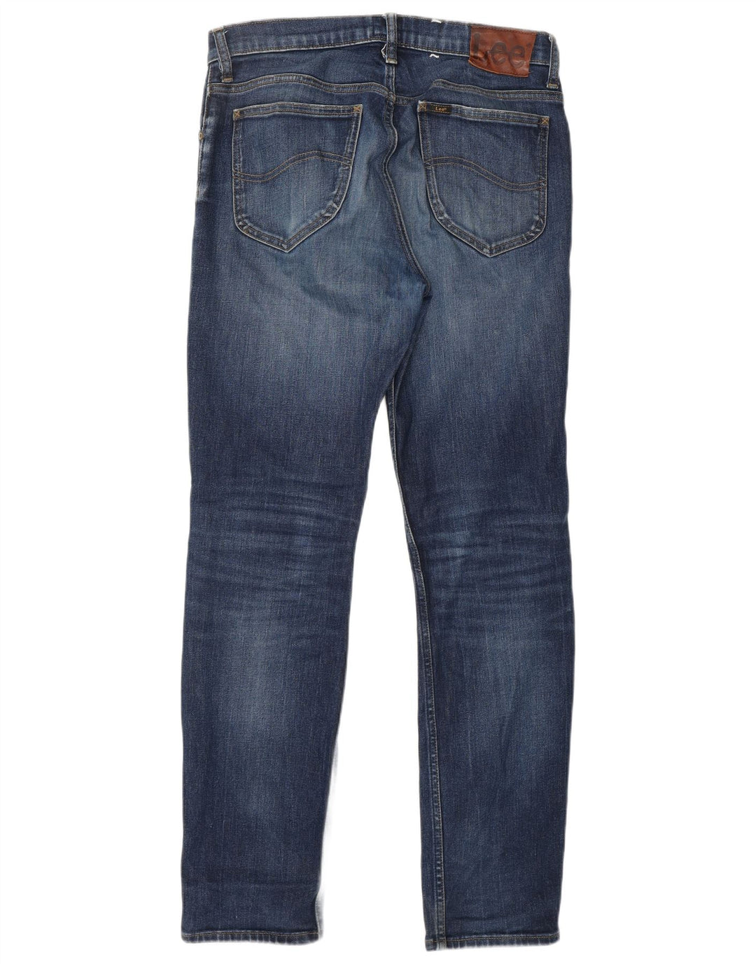 LEE Mens Rider Slim Jeans W31 L32 Algodón Azul