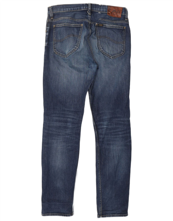 LEE Mens Rider Slim Jeans W31 L32 Algodón Azul