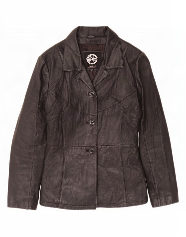 Wilsons Chaqueta de cuero para mujer UK 10 Small Black