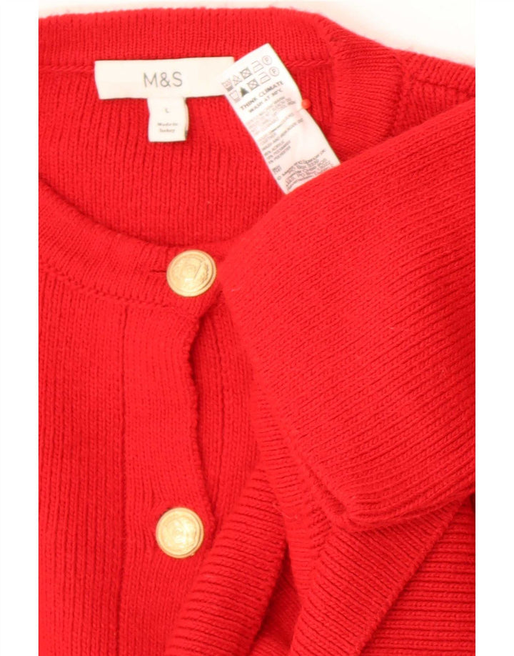 Marks & Spencer Suéter tipo cárdigan extragrande para mujer Reino Unido 46 Grande Acrílico rojo