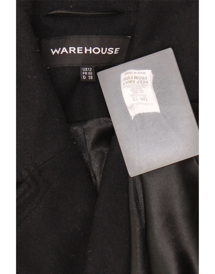 Warehouse Abrigo Princesa para Mujer UK 40 Lana Negra Mediana