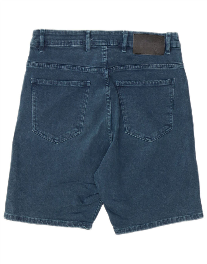 Zara Pantalones cortos de mezclilla para hombre EU 40 Medium W31 Azul marino Algodón