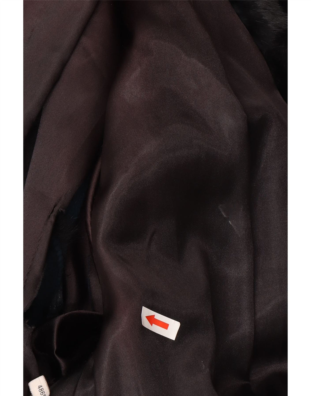 Vintage mujer chaqueta de piel EU 48 2XL negro piel real