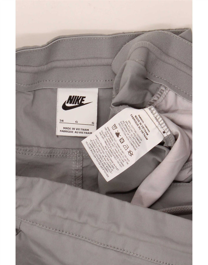 Pantalón cargo recto Nike para hombre W34 L28 Algodón gris