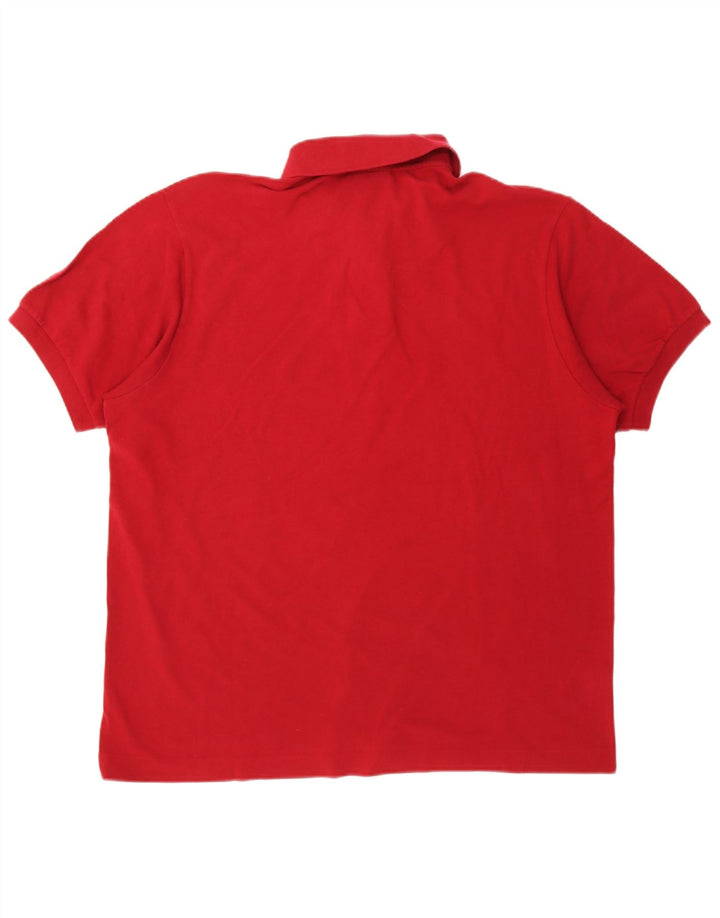 Polo Lacoste para hombre talla 7 2XL algodón rojo