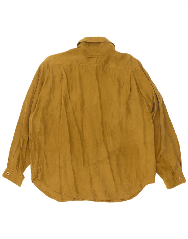 Public Blusa camisera extragrande para mujer EU 42 Large Seda caqui