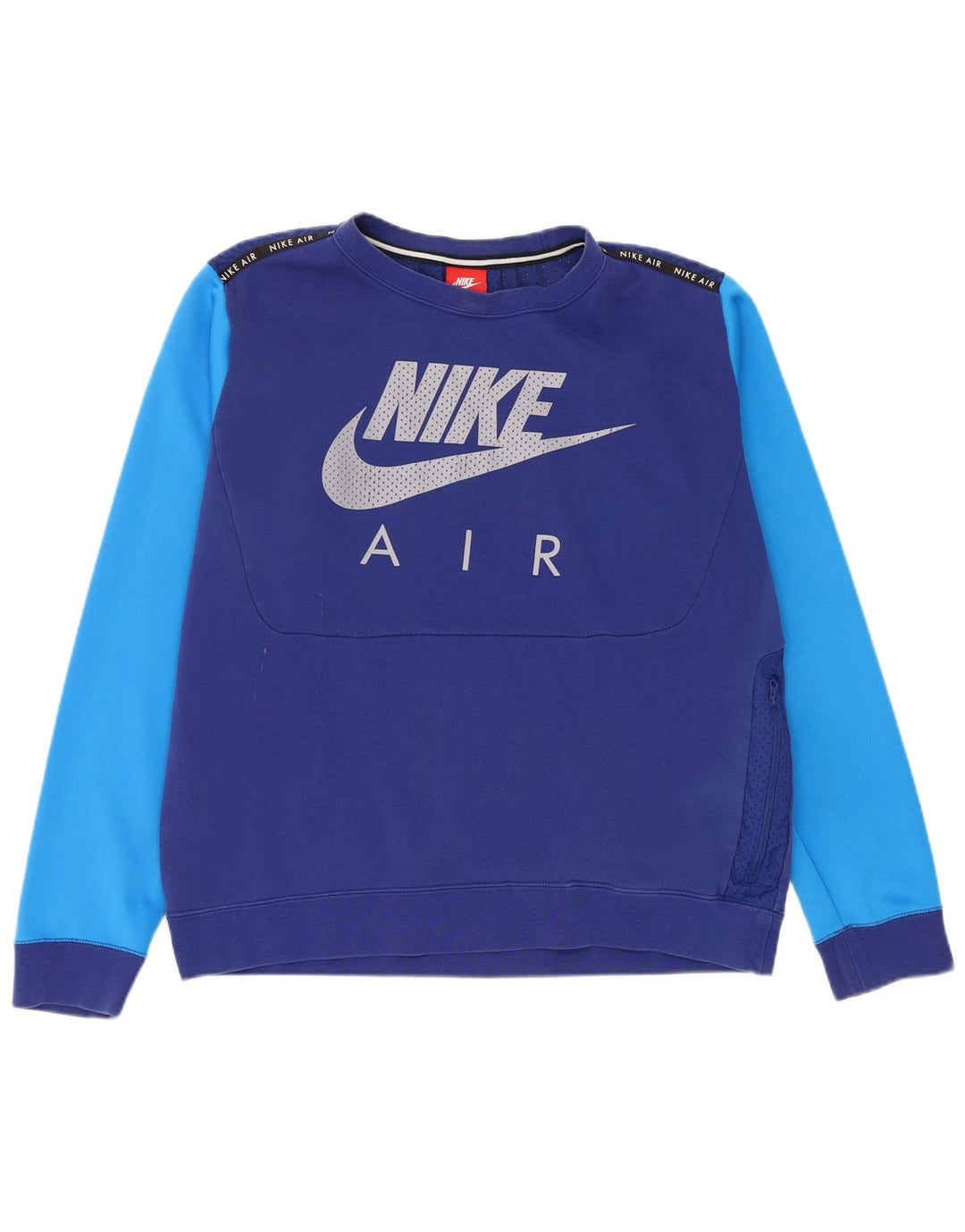 Nike Sudadera con gráfico tipo jersey para hombre, talla grande, color azul
