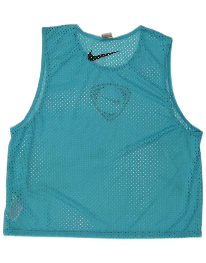 Nike - Camiseta sin mangas con gráfico para hombre, poliéster azul grande