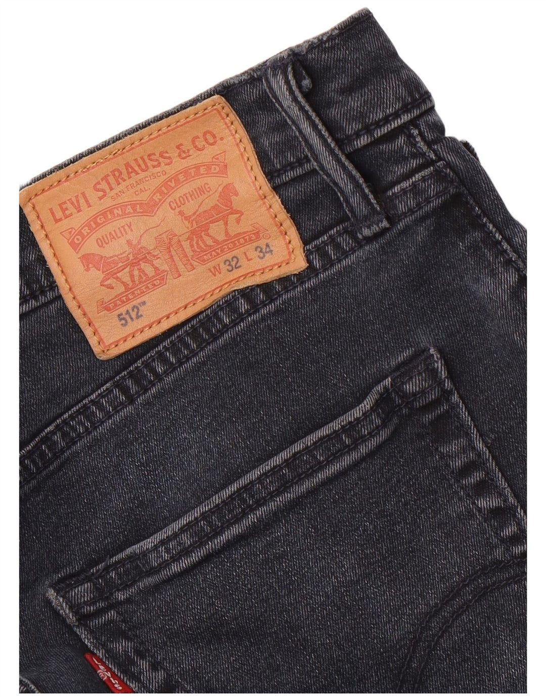 Vaqueros Levi's 512 Slim Tapered para hombre W32 L29 Gris