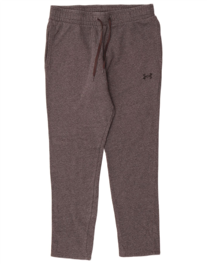Under Armour Pantalones de chándal para hombre de algodón moteado gris grande