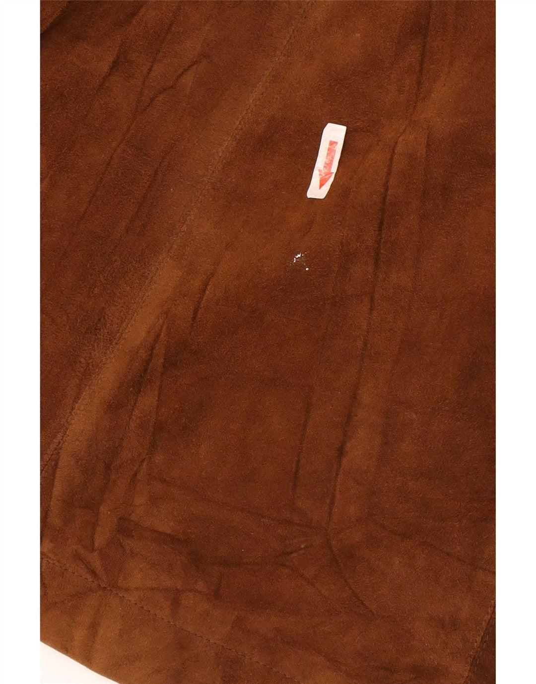 Vintage mujer longline 1 botón ante Blazer chaqueta Reino Unido 10 pequeño marrón