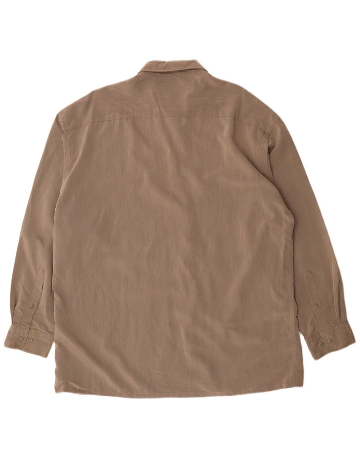 Pierre Cardin Camisa para hombre Talla 17 17 1/2 XL Rayón manchado gris