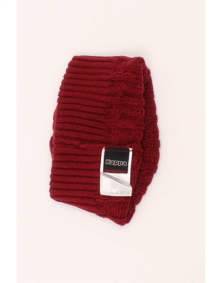 Kappa Gorro de Punto para Hombre Talla única Rojo Poliacrílico