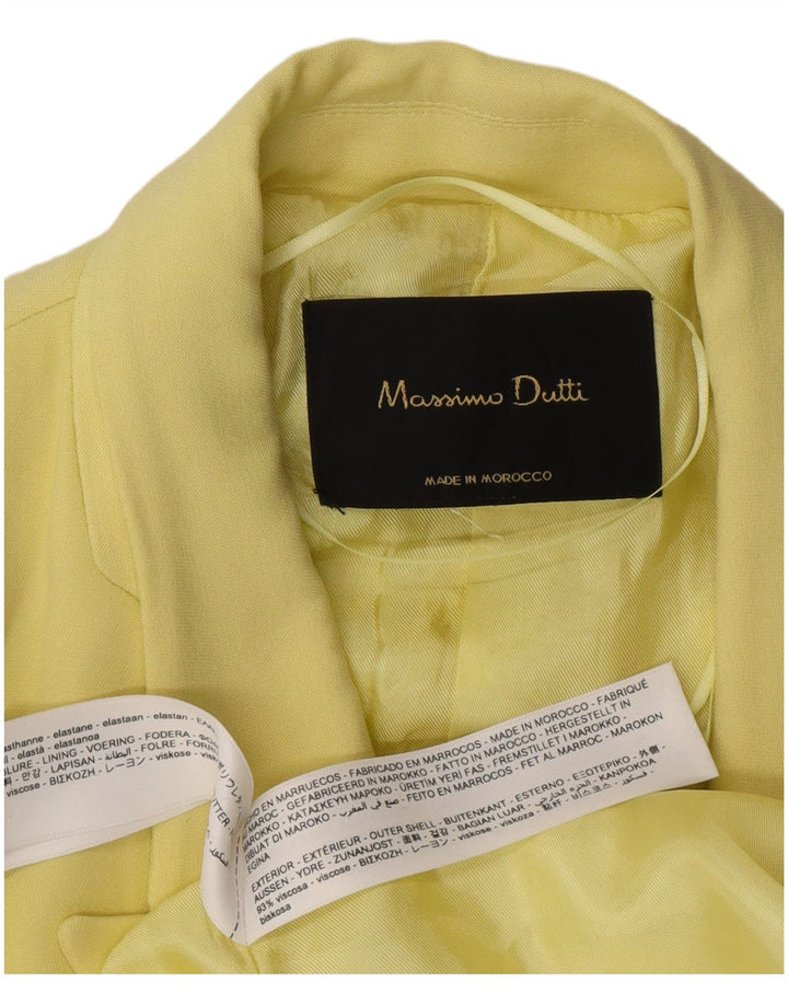 Abrigo Mujer Massimo Dutti EU 42 Grande Viscosa Amarilla